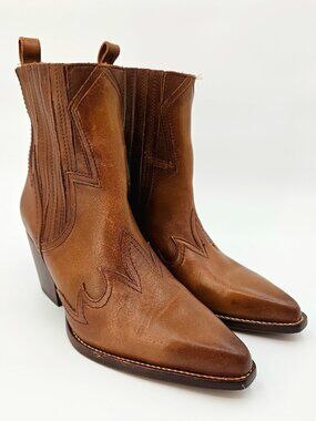 Thursday Boot Co Icon Tan Heeled Western Boots No Box Women's Size 9.5M -NEW